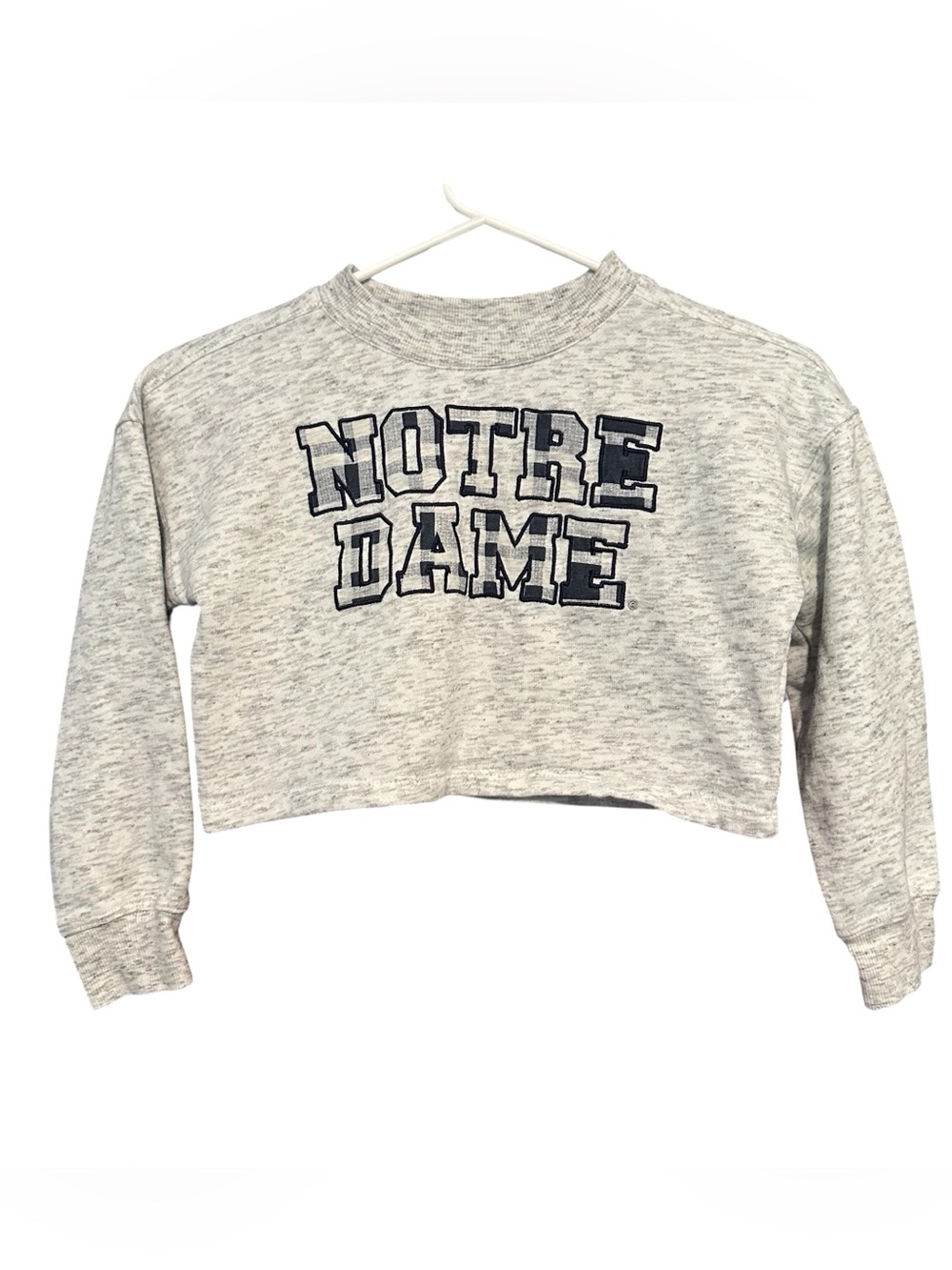 Notre Dame Fighting Irish Colosseum Girls Youth Marceline Crop Top  - Gray XS